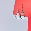 Crystal Drop Dangle - 925 Silver Earrings