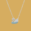 Silver Swan Serenade Pendant Necklace