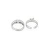 The Kendall Special Adjustable Silver Couple Rings back Angle