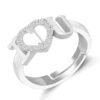 Valentines Special Couple Rings White BG
