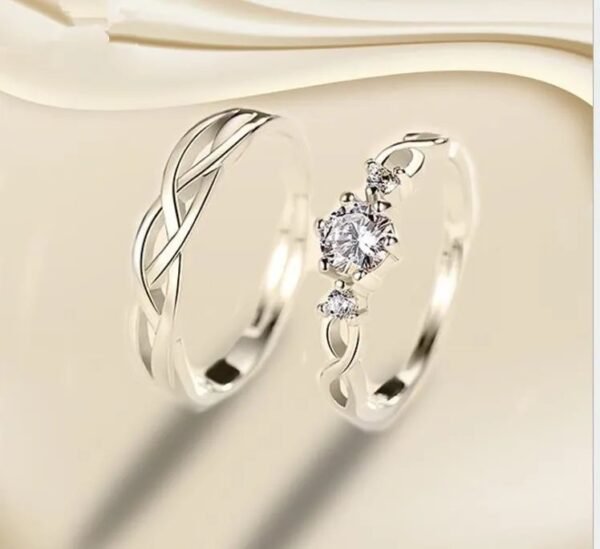 The Romantic Crown Engagement Rings Top View